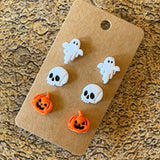 Handmade Halloween Stud Earrings by Gemstone Jackalope