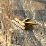 Gold Bar Stud Earrings by Lumenrose