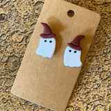 Handmade Halloween Stud Earrings by Gemstone Jackalope
