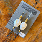 Glass & Pearl Earrings by Heliotrope