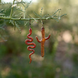 Lightweight Wool Snake Earrings by Bobbi Solum