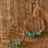 Gemstone and Turquoise Earrings by Patina Jewelry