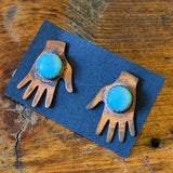 Gemstone Copper Earrings by Bohemian Behavior