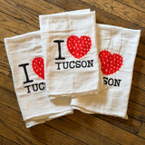 I Heart Tucson Tea Towel by Johnny Carrillo