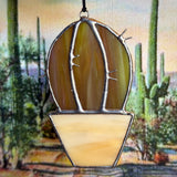 Stained Glass Barrel Cactus Sun-Catchers by Goodness Glass