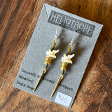 Bone Accent Earrings by Heliotrope