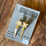 Bone Accent Earrings by Heliotrope