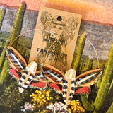 Jardin Des Fantomes Ceramic Earrings by Tough Kitty Designs