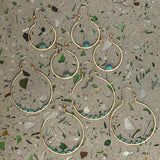 Turquoise and Gold Hoops by Cactus Bloom Design