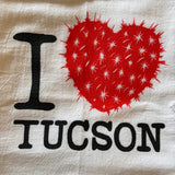 I Heart Tucson Tea Towel by Johnny Carrillo