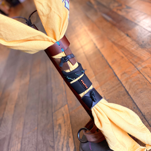 Leather Bandana Slides by Misa Gonzales