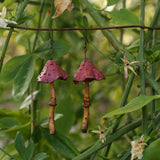 Lightweight Wool Mushroom Earrings by Bobbi Solum