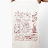 Handprinted Flour Sack Tea Towel