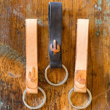 Leather Loop & Copper Keychains by Honeycomb Organics
