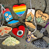 Ceramic Ornaments by Tough Kitty Designs