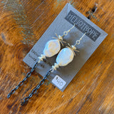 Glass & Pearl Earrings by Heliotrope