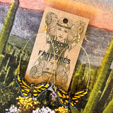 Jardin Des Fantomes Ceramic Earrings by Tough Kitty Designs