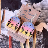 Desert Dreaming Ceramic Earrings by Tough Kitty Designs