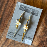 Bone Accent Earrings by Heliotrope