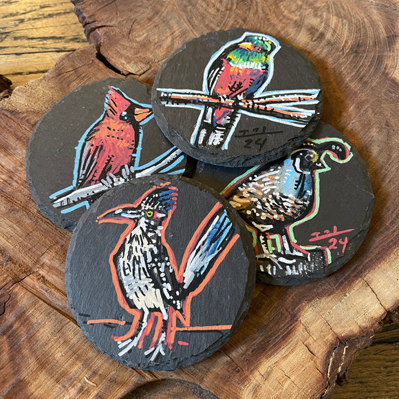 Arizona Bird Slate Coasters by Isaac Lange