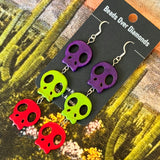 Skull Dangle Earrings by Beads Over Diamonds