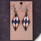 Lightweight Wool Diamond Earrings by Bobbi Solum