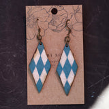 Lightweight Wool Diamond Earrings by Bobbi Solum