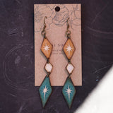 Lightweight Wool Diamond Earrings by Bobbi Solum