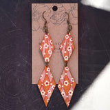 Lightweight Wool Diamond Earrings by Bobbi Solum