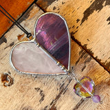 Stained Glass Heart Sun Catchers by Goodness Glass