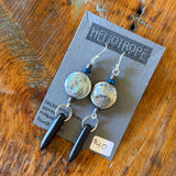 Glass & Pearl Earrings by Heliotrope