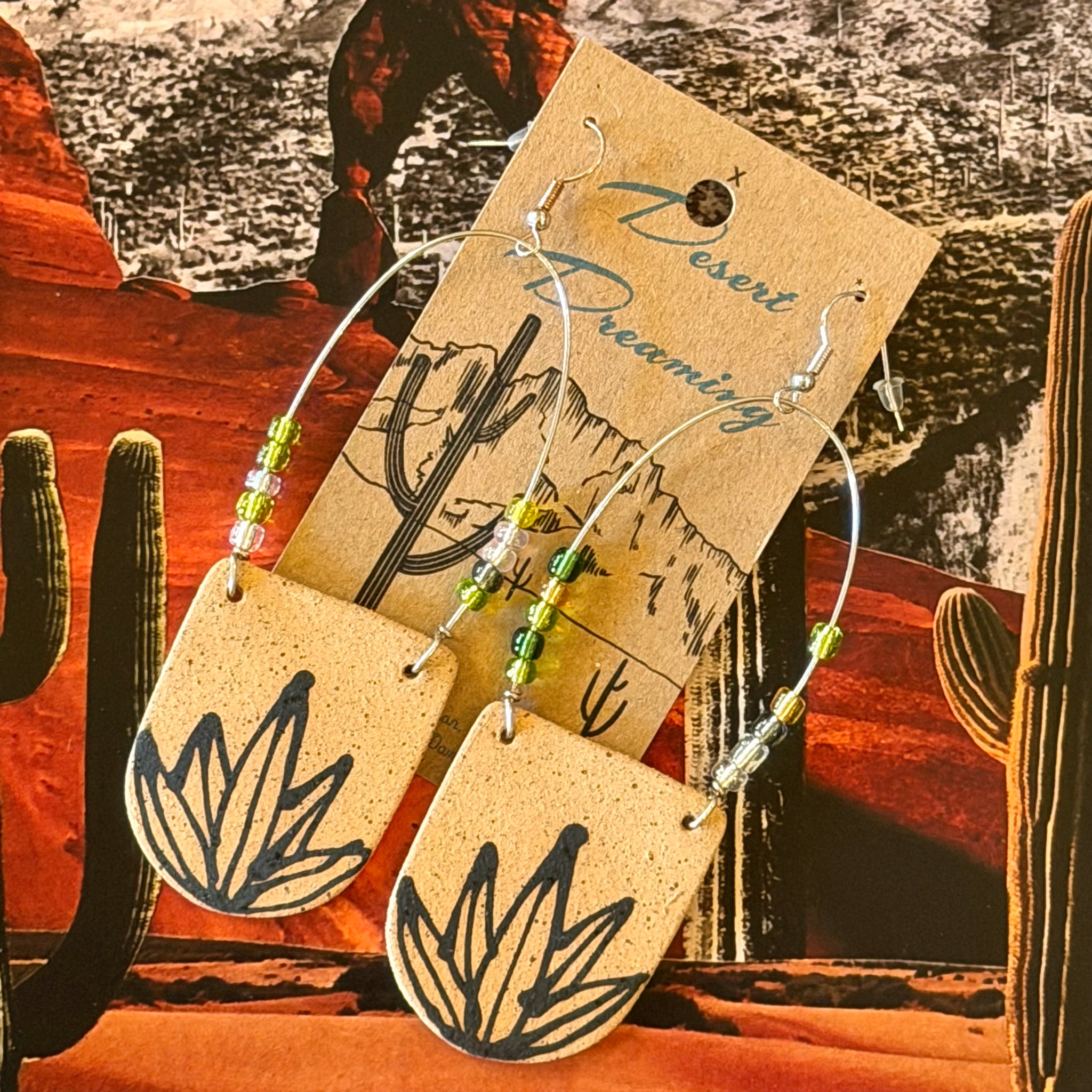 Desert Dreaming Ceramic Earrings by Tough Kitty Designs – Pop