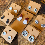 Handmade Halloween Stud Earrings by Gemstone Jackalope