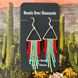 Triangle Fringe Earrings by Beads Over Diamonds