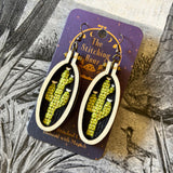 Cross-stitched Earrings by The Stitching Hour