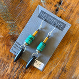Glass & Pearl Earrings by Heliotrope