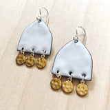 Chapel Brass-Accented Earrings by Little Toro Designs