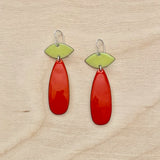 Enameled Two-Piece Earrings by Little Toro Designs