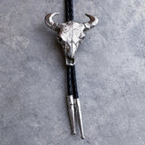 White Bronze & Silver Cast Bolo Ties by Heliotrope