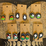 Handmade Haunted Painting Earrings by Gemstone Jackalope