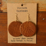 Locally Tanned Leather Earrings by Tucson Tannery