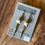 Bone Accent Earrings by Heliotrope