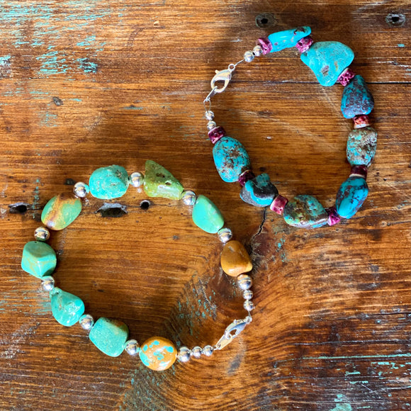 Turquoise Bracelets by Beads Over Diamonds