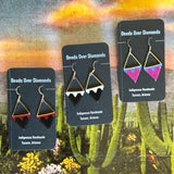 Fine Beaded Triangle Earrings by Beads Over Diamonds