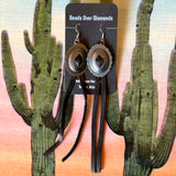 Concho and Leather Earrings by Beads Over Diamonds