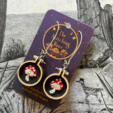 Cross-stitched Earrings by The Stitching Hour