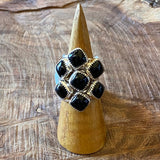 Black Onyx Rings by Forged Silver Dust