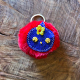 Fuzzy Pom Key Chains by Monster Booty Threads