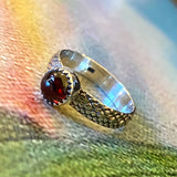 Stoned Snake Skin Rings by Forged Silver Dust*