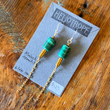 Glass & Pearl Earrings by Heliotrope